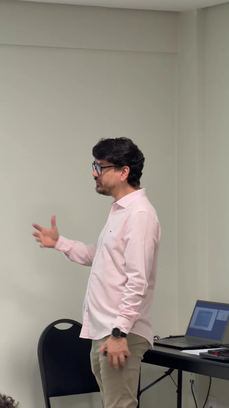Aula de Psiquiatria em ambiente da APM